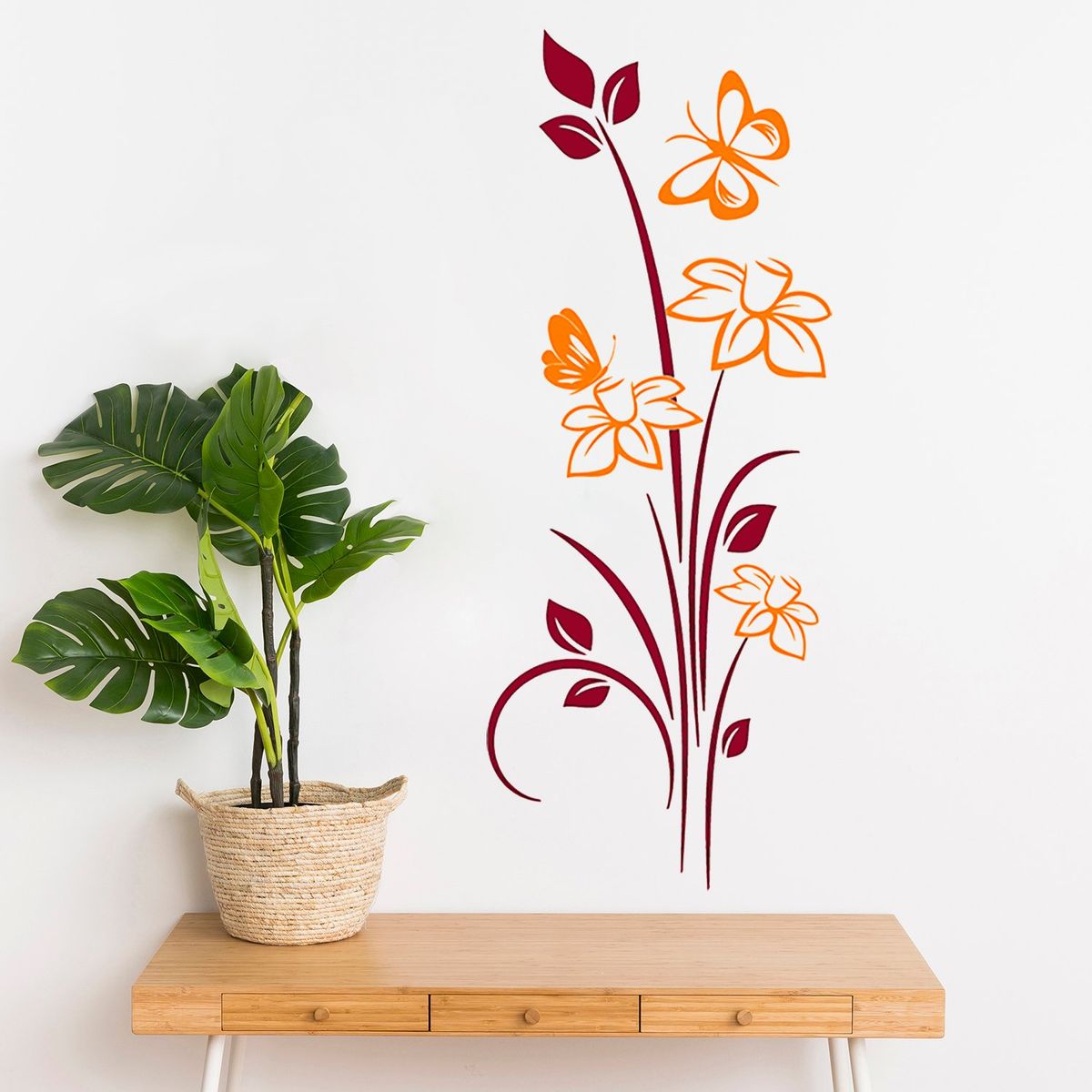 STICKART - Vinilo Mariposas Y Flores