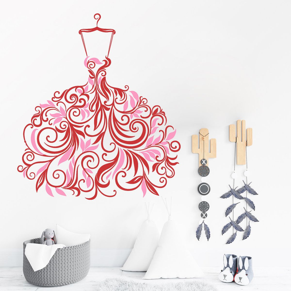 STICKART - Vinilo Vestido De Hojas