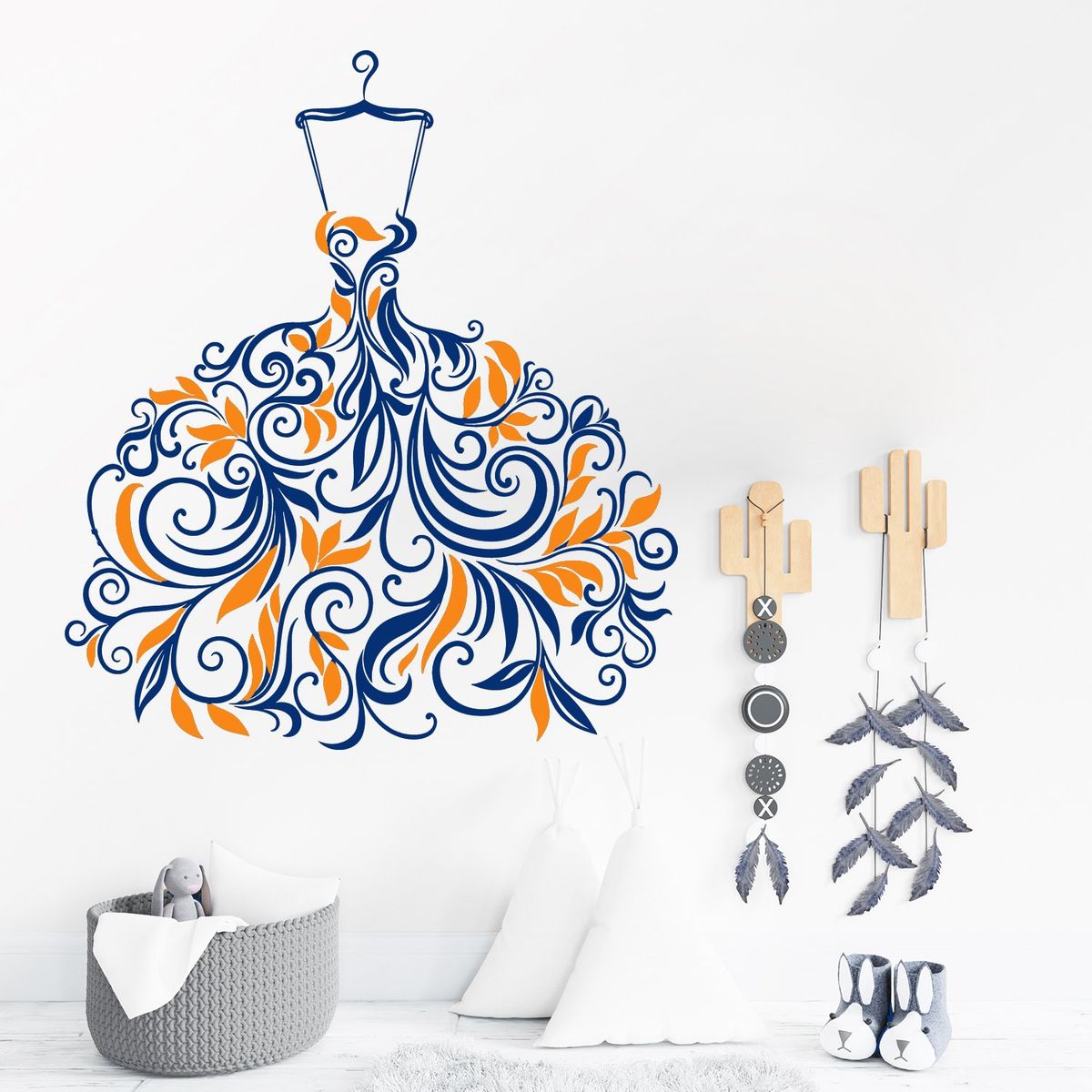 STICKART - Vinilo Vestido De Hojas
