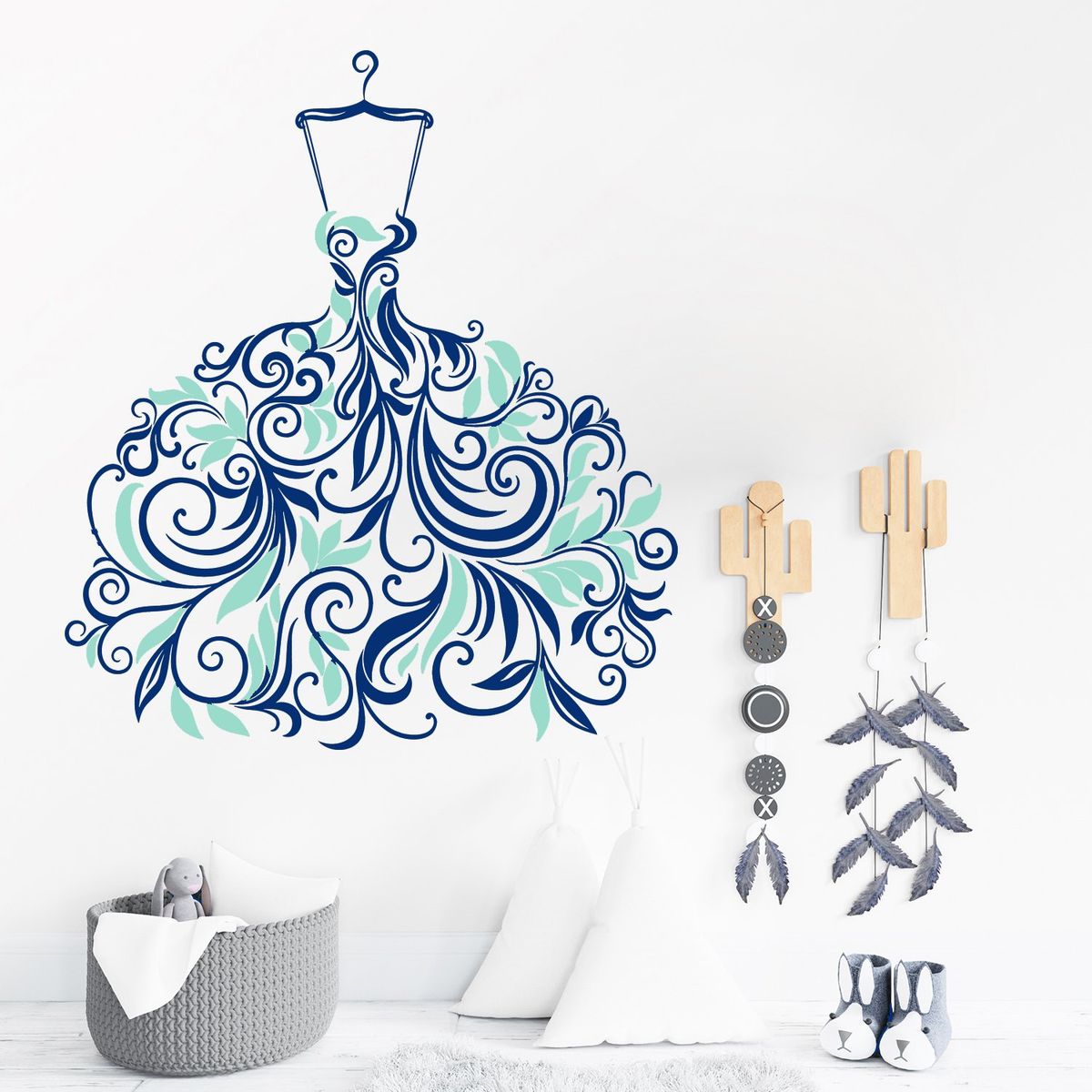 STICKART - Vinilo Vestido De Hojas
