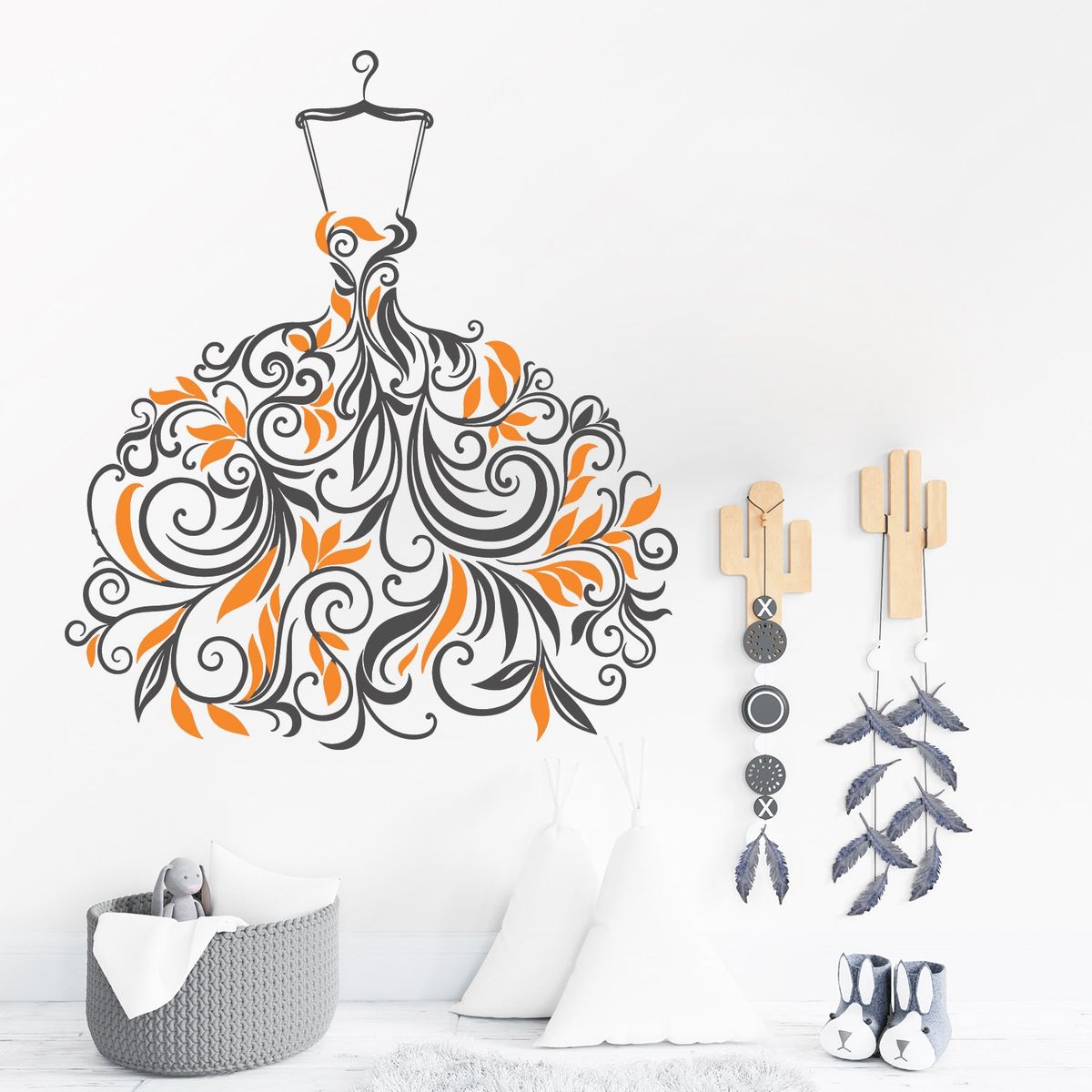 STICKART - Vinilo Vestido De Hojas