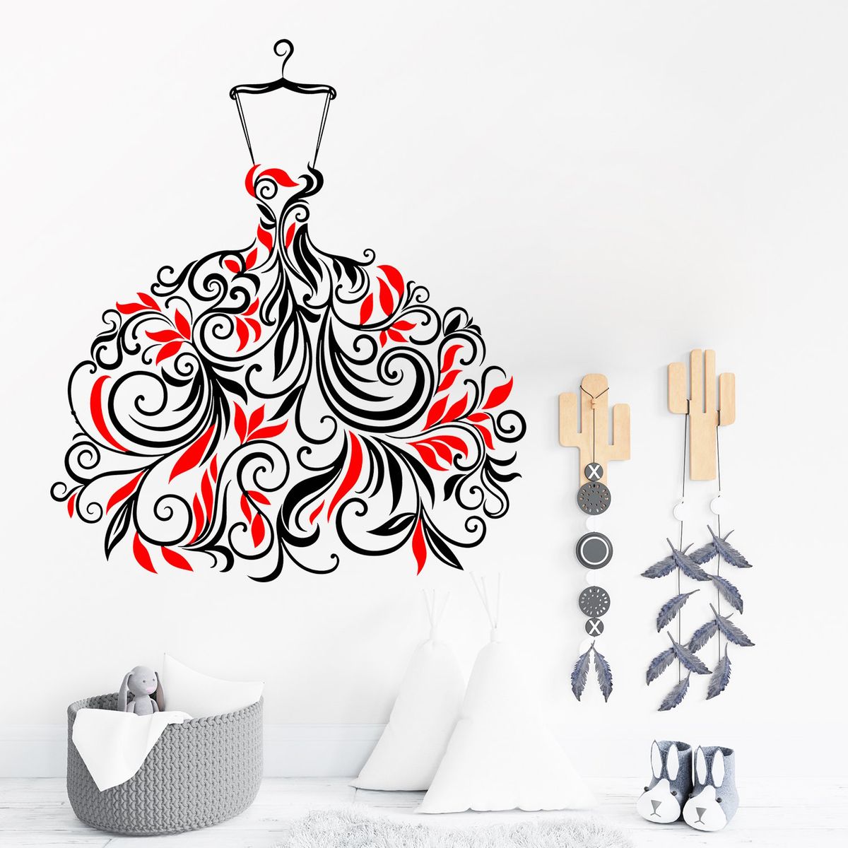 STICKART - Vinilo Vestido De Hojas