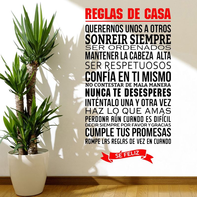 STICKART - Vinilo Reglas De Casa