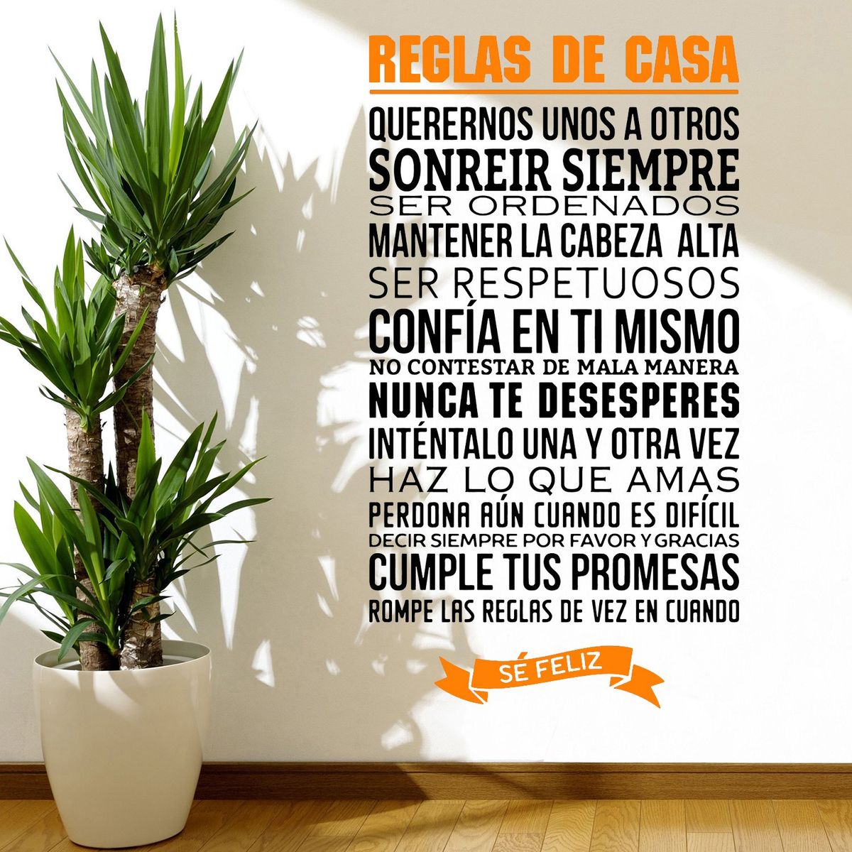 STICKART - Vinilo Reglas De Casa