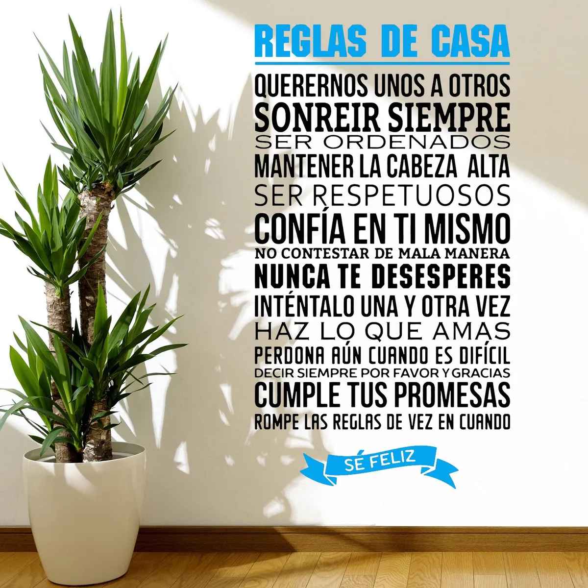 STICKART - Vinilo Reglas De Casa