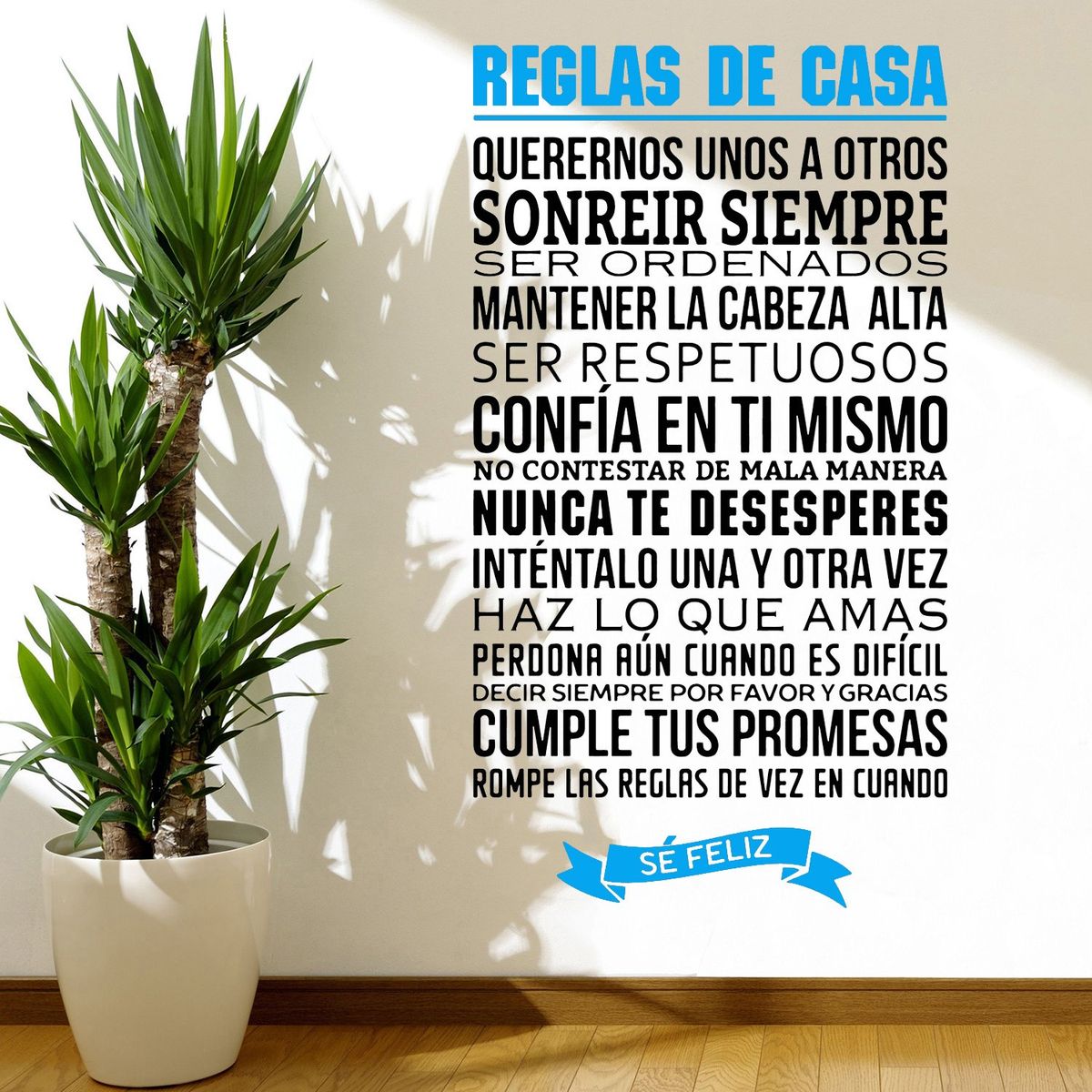 STICKART - Vinilo Reglas De Casa