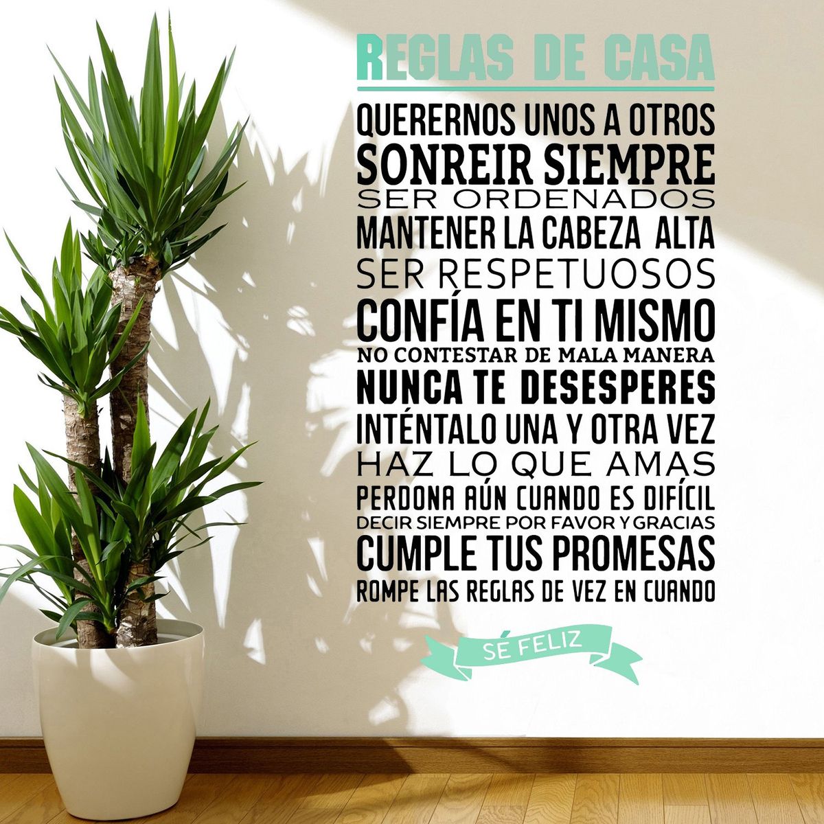 STICKART - Vinilo Reglas De Casa