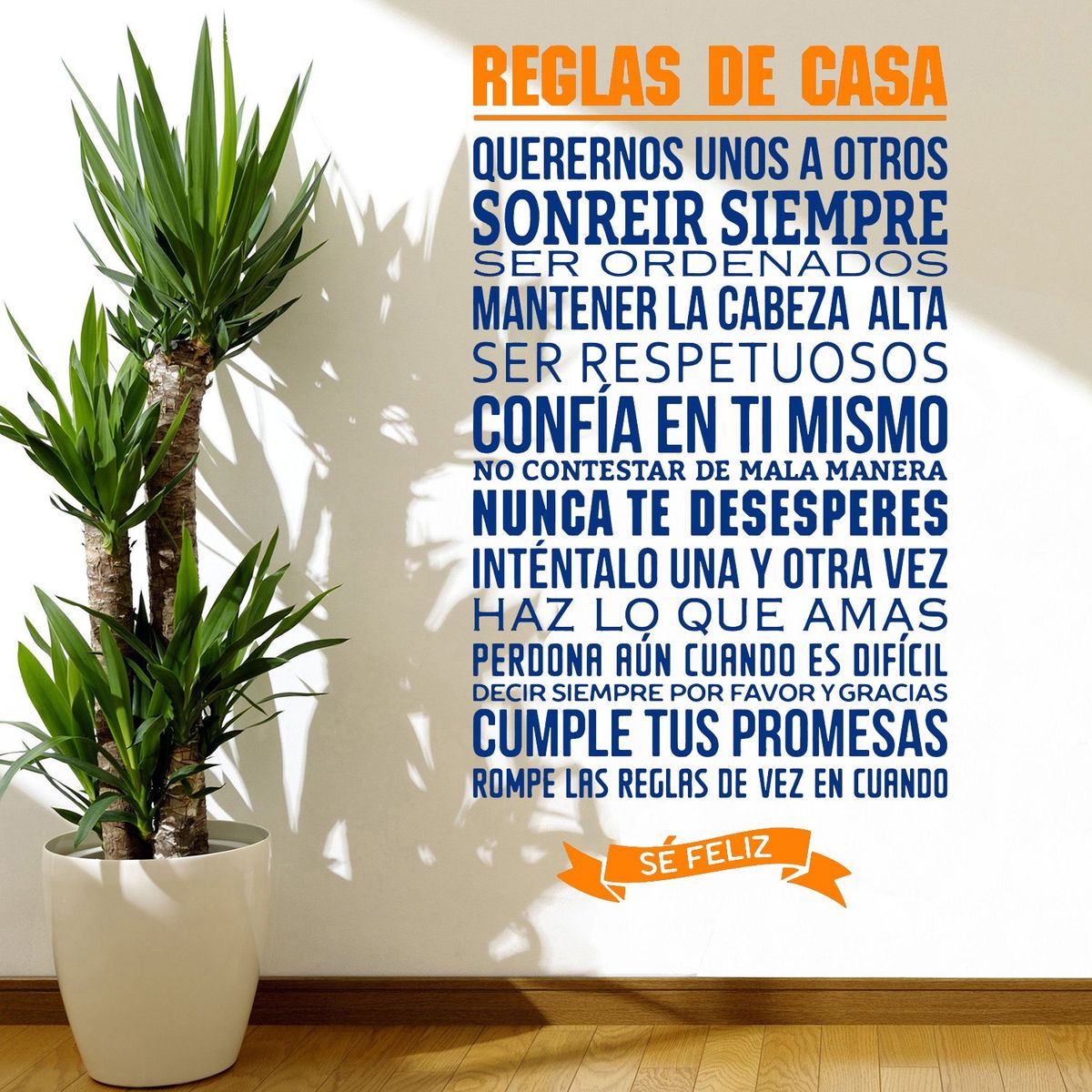 STICKART - Vinilo Reglas De Casa