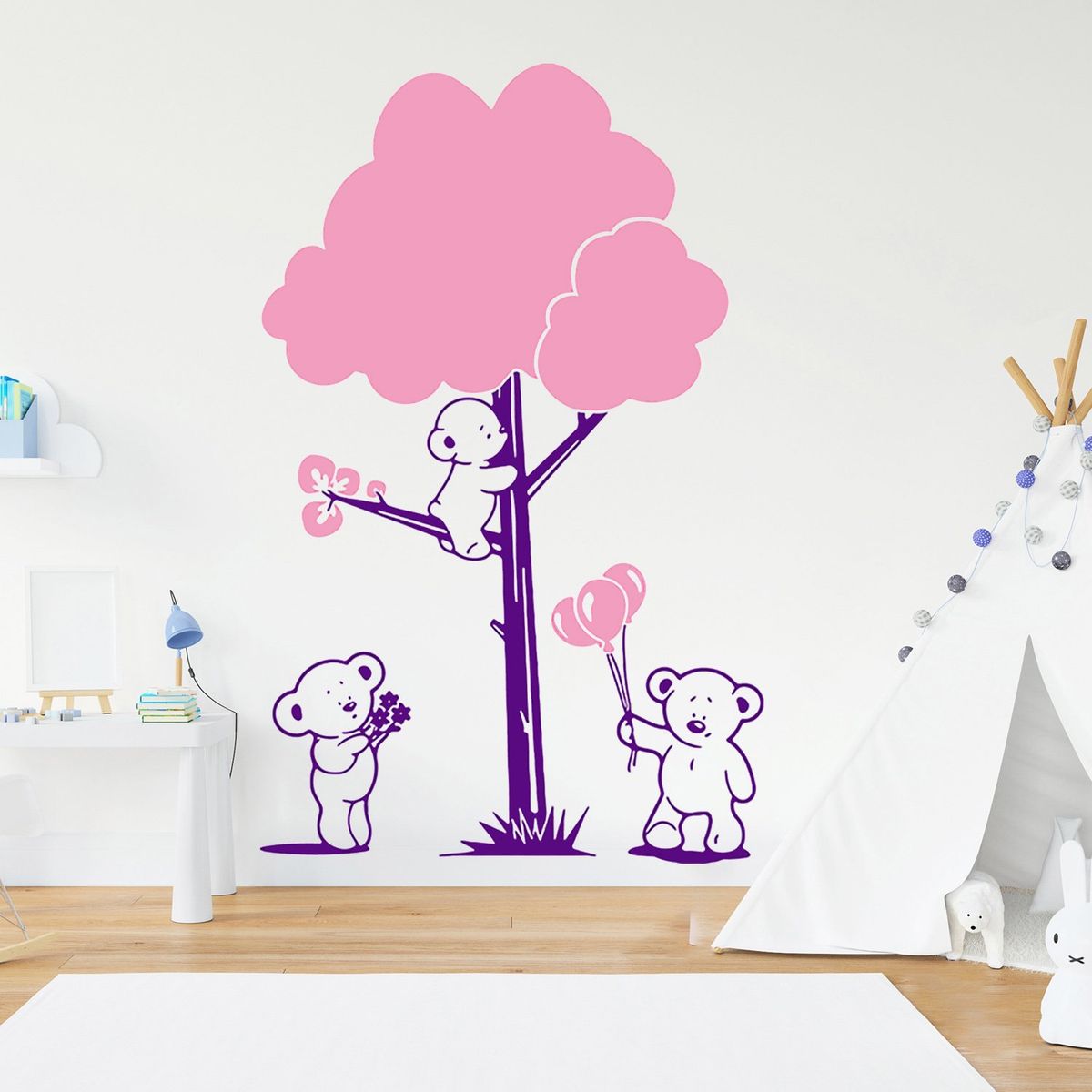 STICKART - Vinilo Decorativo Osos Y Árbol