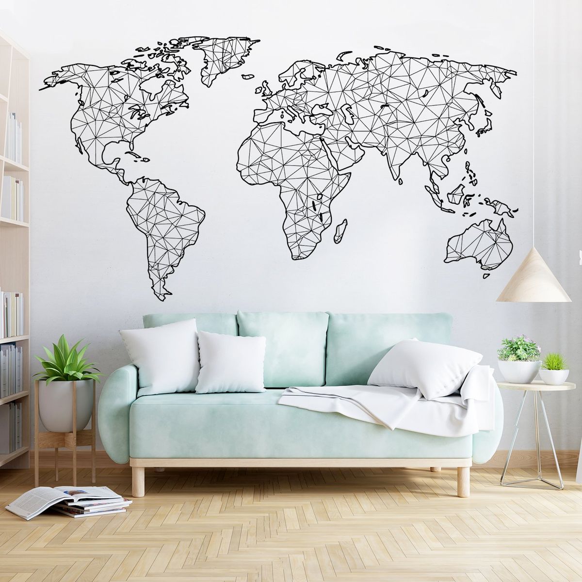 STICKART - Vinilo Mapamundi Líneas