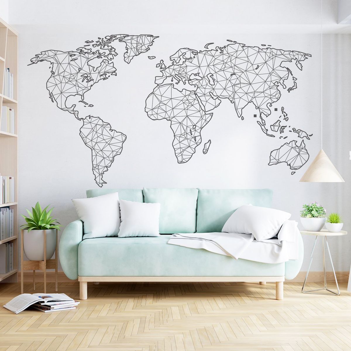 STICKART - Vinilo Mapamundi Líneas