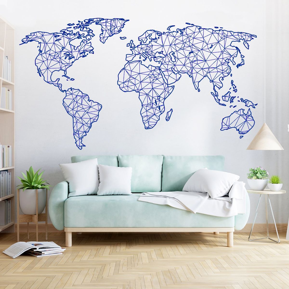 STICKART - Vinilo Mapamundi Líneas