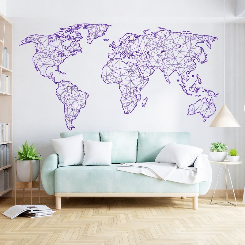 STICKART - Vinilo Mapamundi Líneas