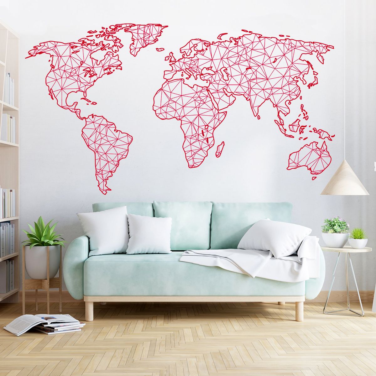 STICKART - Vinilo Mapamundi Líneas