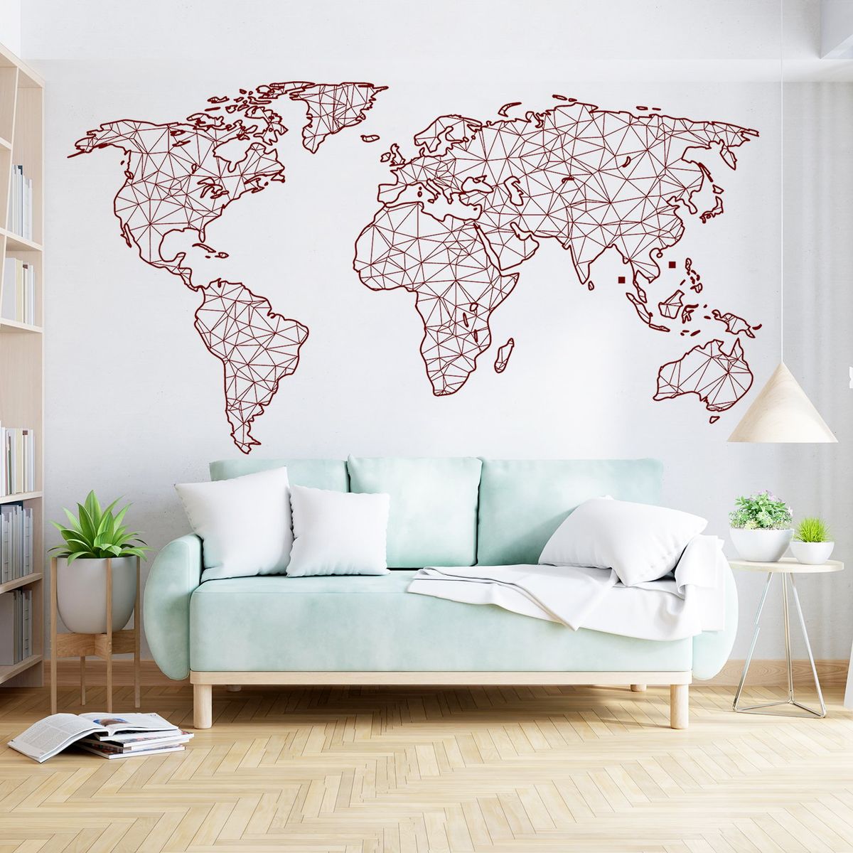 STICKART - Vinilo Mapamundi Líneas