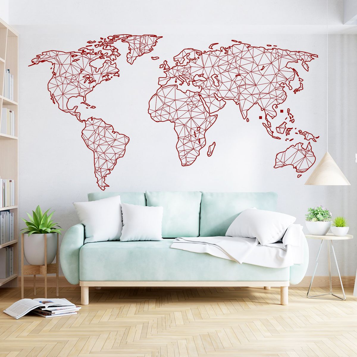 STICKART - Vinilo Mapamundi Líneas