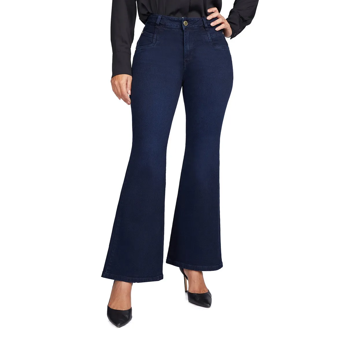 VRP BY VIVIANA RIVAS PLATA - Jean Flare Tiro Alto Mujer Vrp By Viviana Rivas Plata.