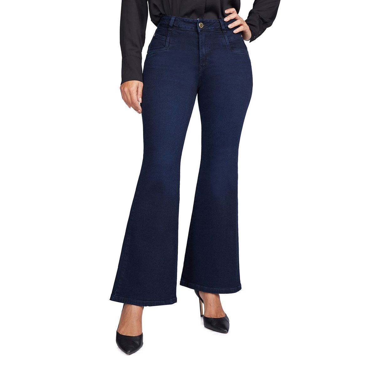 VRP BY VIVIANA RIVAS PLATA - Jean Flare Tiro Alto Mujer Vrp By Viviana Rivas Plata