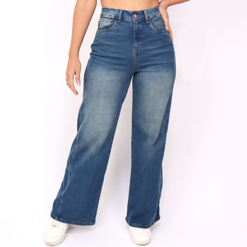 KAYRA POBLET - Jean Wide Leg Mujer Kayra Poblet