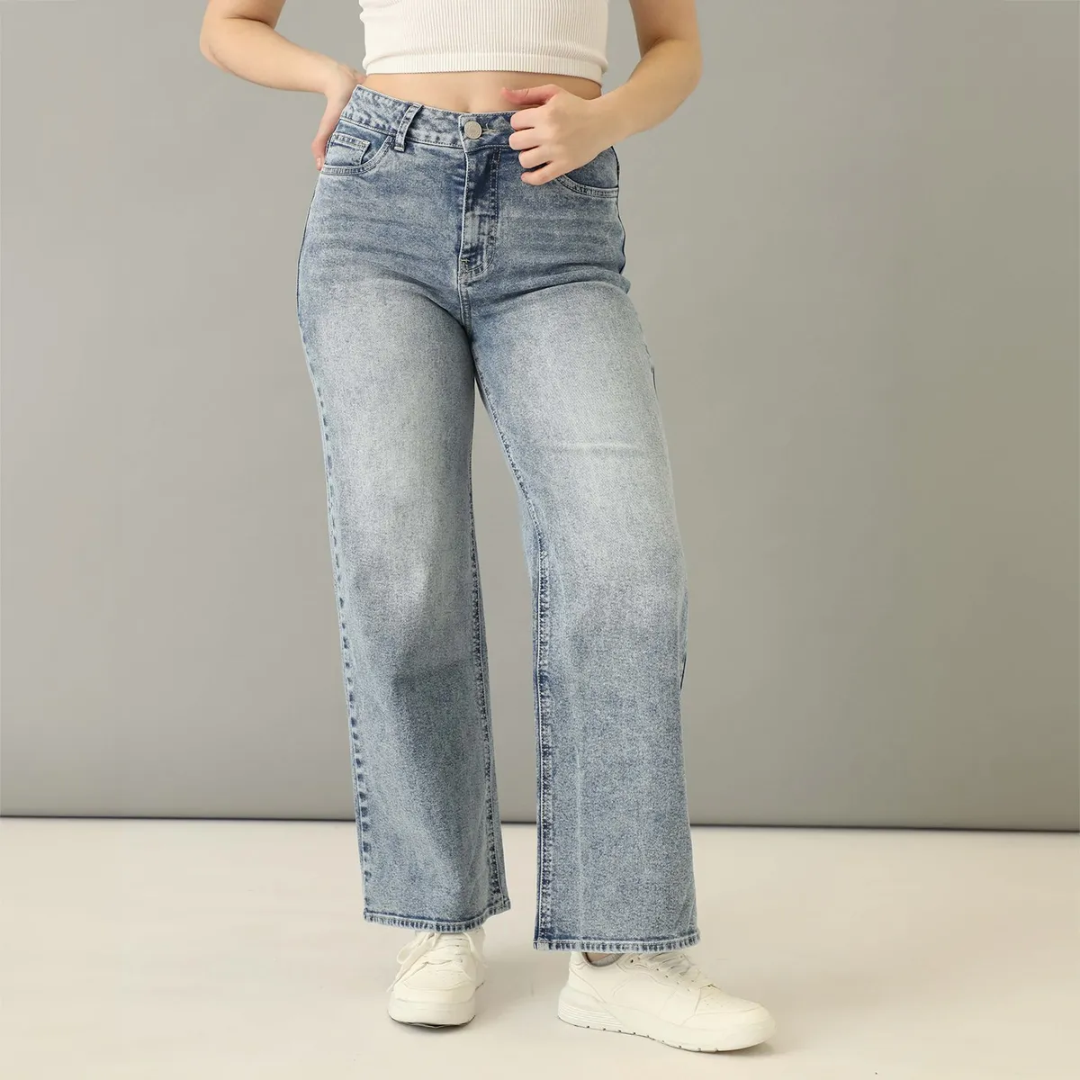 DENIMLAB - Jean Wide Leg Tiro Alto Mujer Denimlab