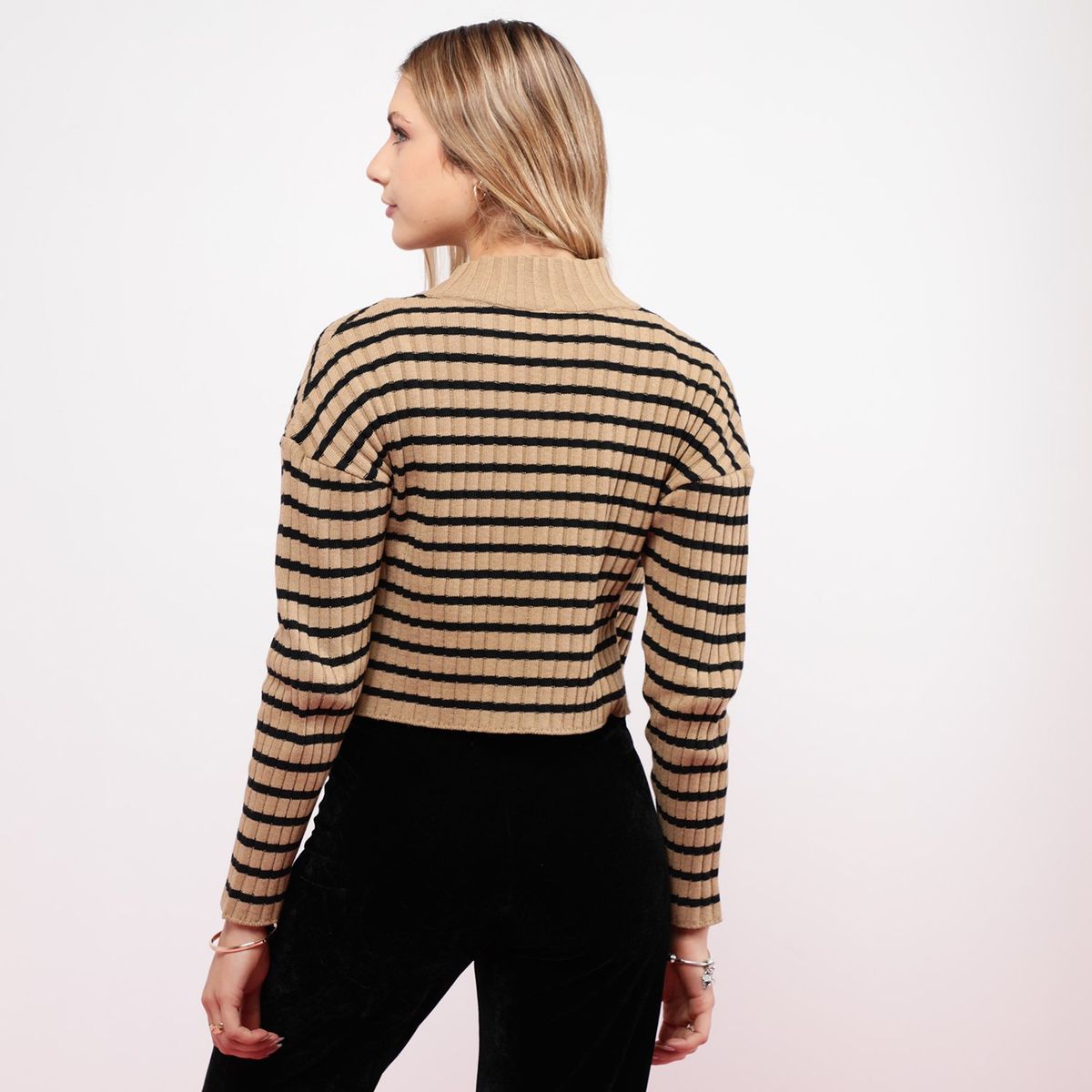 SYBILLA - Chompa 100% Algodón Casual Mujer Sybilla