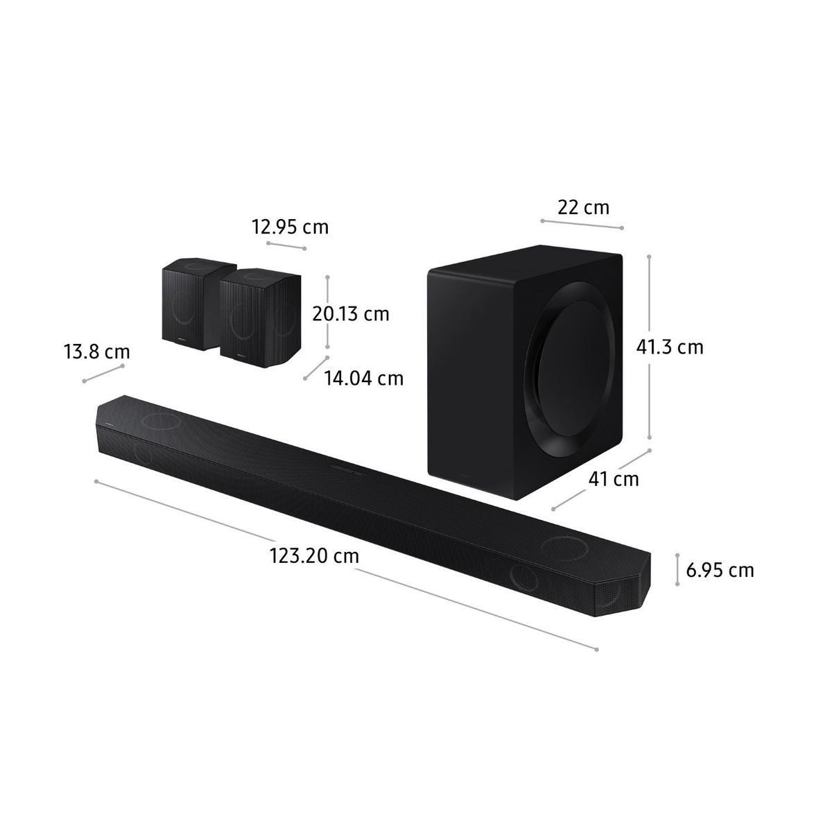 SAMSUNG - Soundbar Samsung Wifi + Parlantes Posteriores 11.1.4 Ch Hw-q990d (2024)