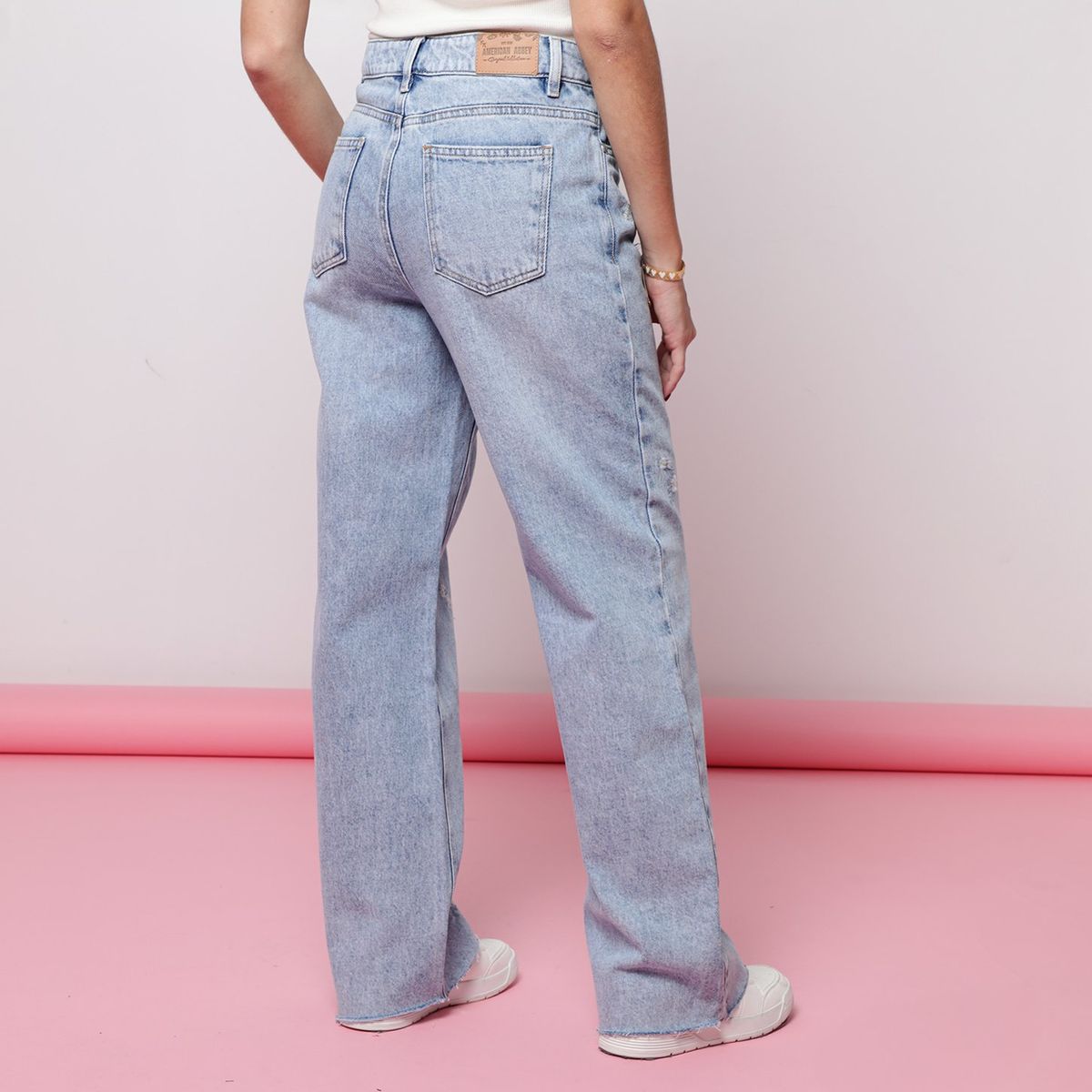 AMERICAN ABBEY - Jean Straight 100% Algodón Mujer American Abbey