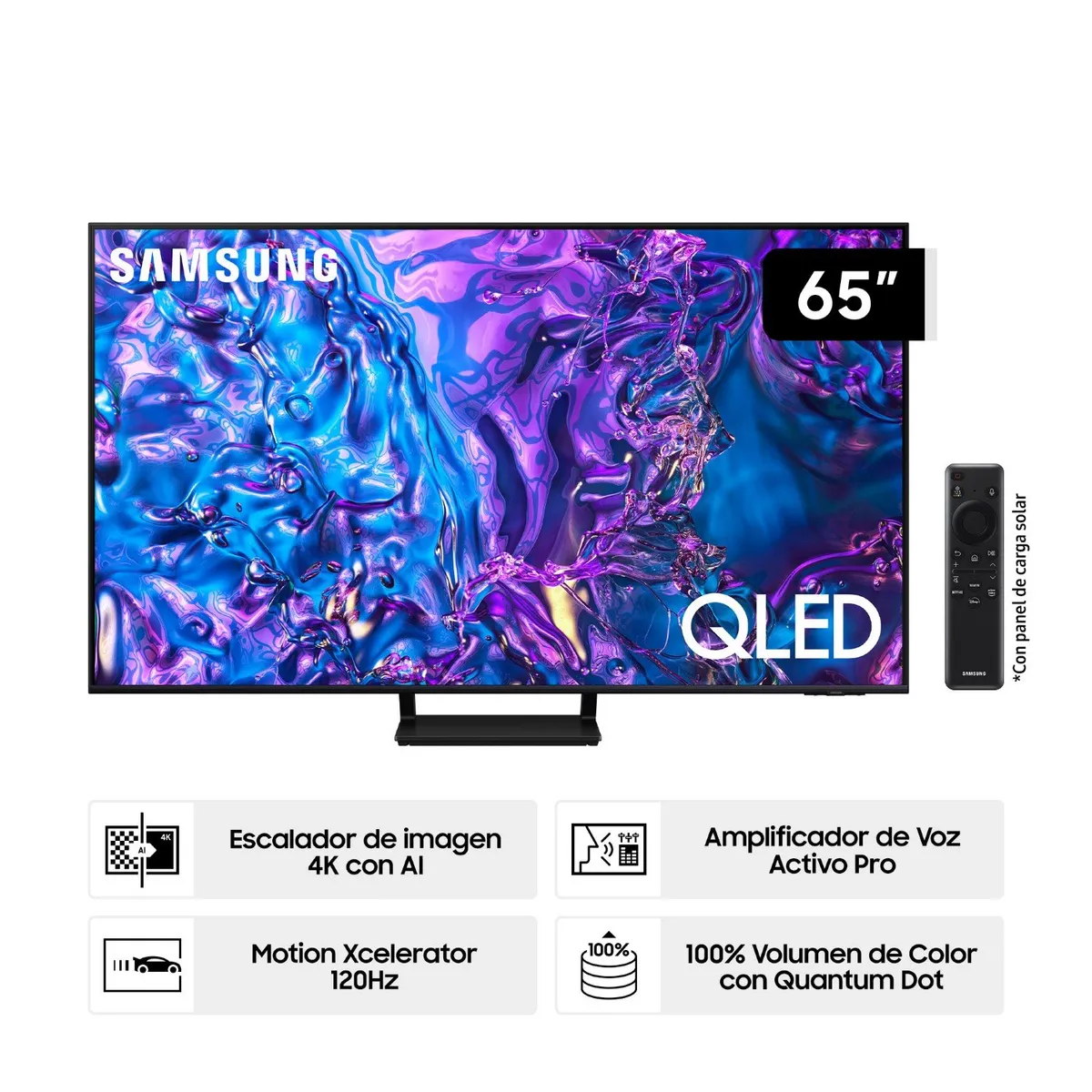 SAMSUNG - Televisor 65'' Qled 4k Q70d Tizen Os Smart Tv (2024)