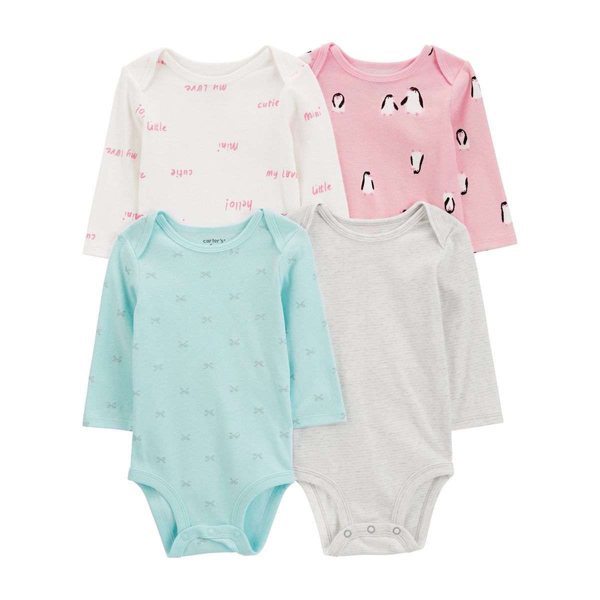 CARTER'S - Body Pack X4 Bebé Niña Carters