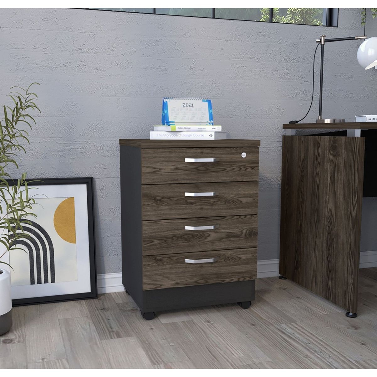 TUHOME - Archivador De Oficina 4 Cajones Home