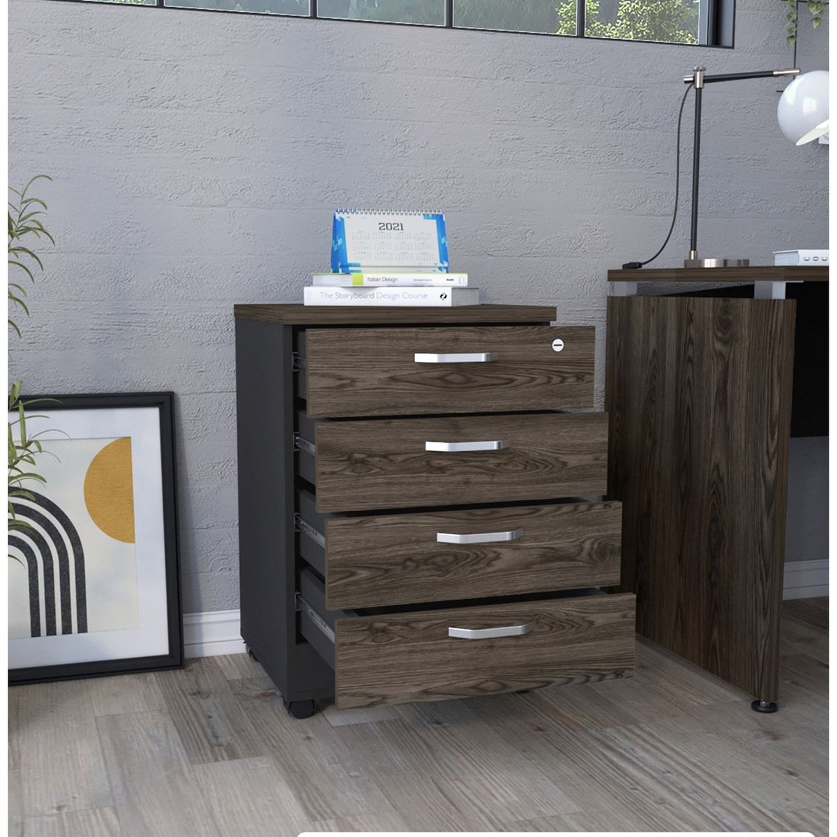 TUHOME - Archivador De Oficina 4 Cajones Home