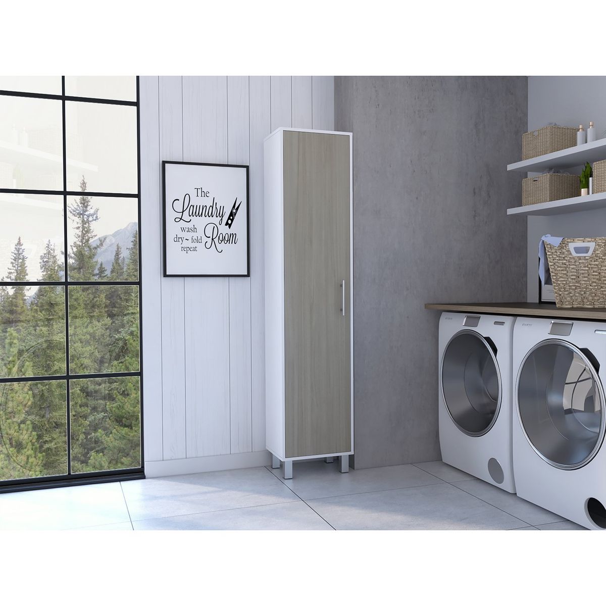 TUHOME - Mueble Aseo Laska-blanco/nacar