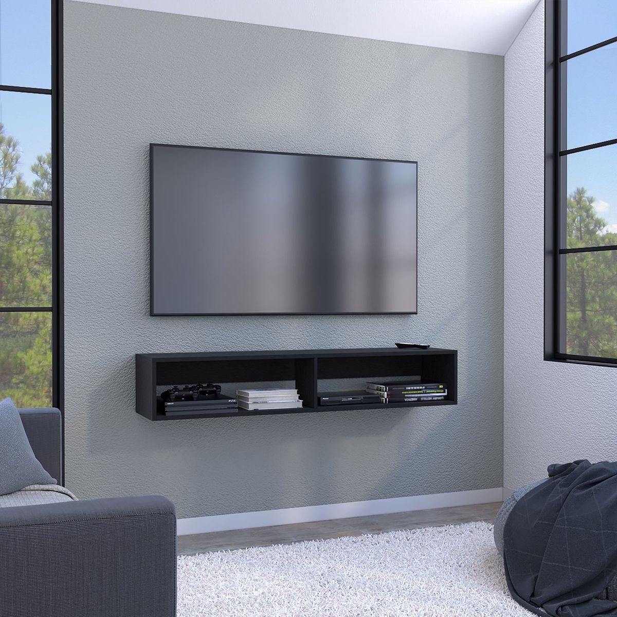 TUHOME - Mesa De Tv 70" R150 Negro