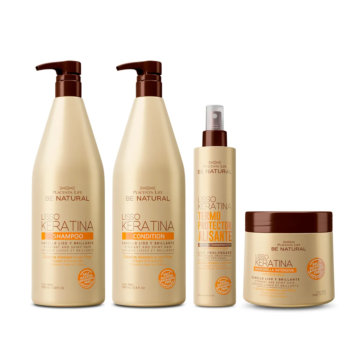 BE NATURAL - Combo Lisso Keratina 1 Litro Be Natural