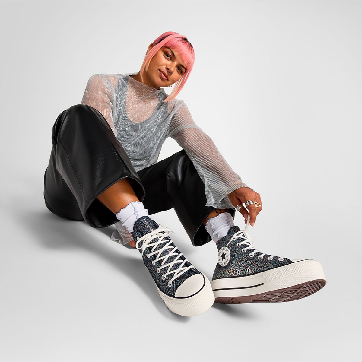 CONVERSE - Zapatillas Urbanas Mujer Converse Ct As Lift Glitter