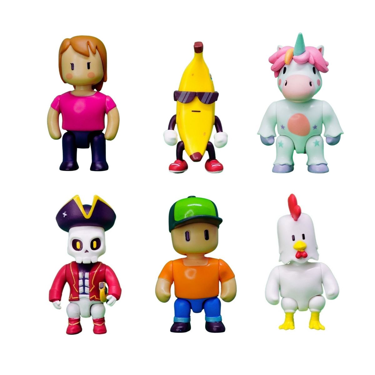 STUMBLE GUYS - Pack 3 Figuras 8 Cms Articuladas Stumble Guys