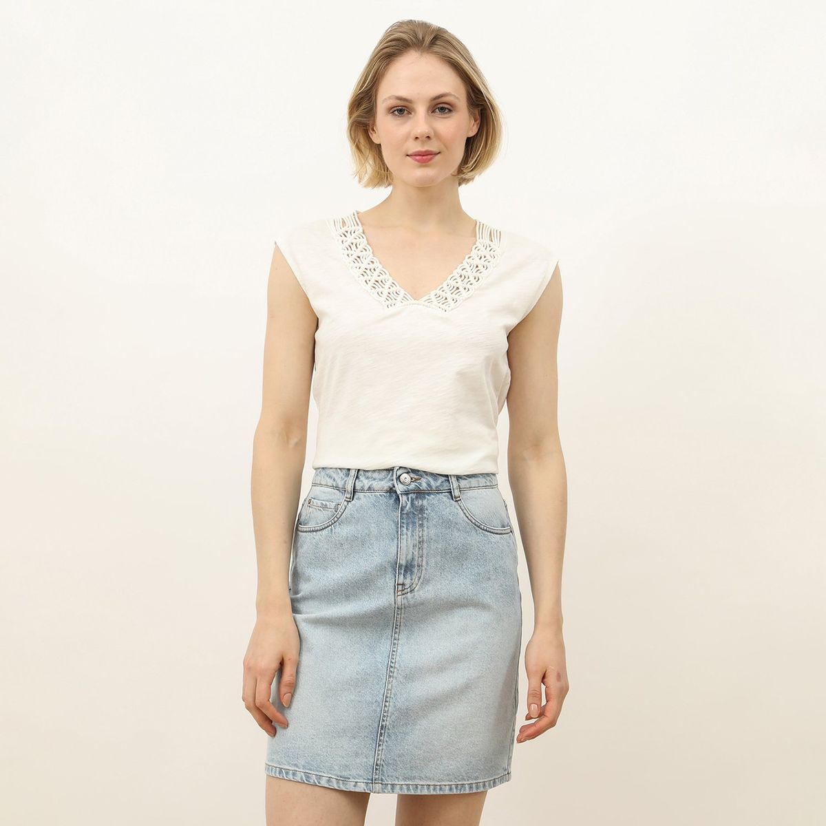 MAISON 123 - Polo Manga Corta 100% Algodón Mujer Maison 123