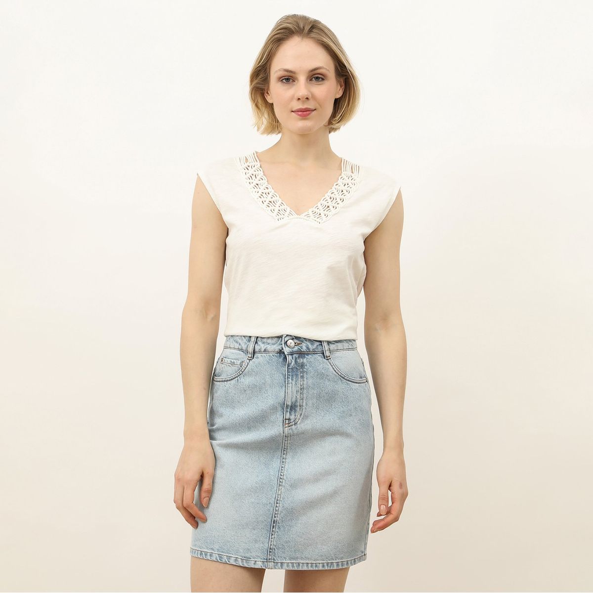 MAISON 123 - Polo Manga Corta 100% Algodón Mujer Maison 123