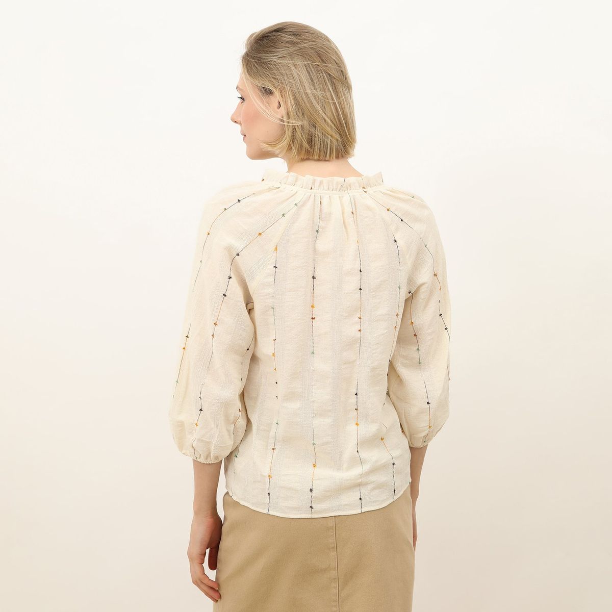 MAISON 123 - Blusa Manga Larga Algodón Mujer Maison 123