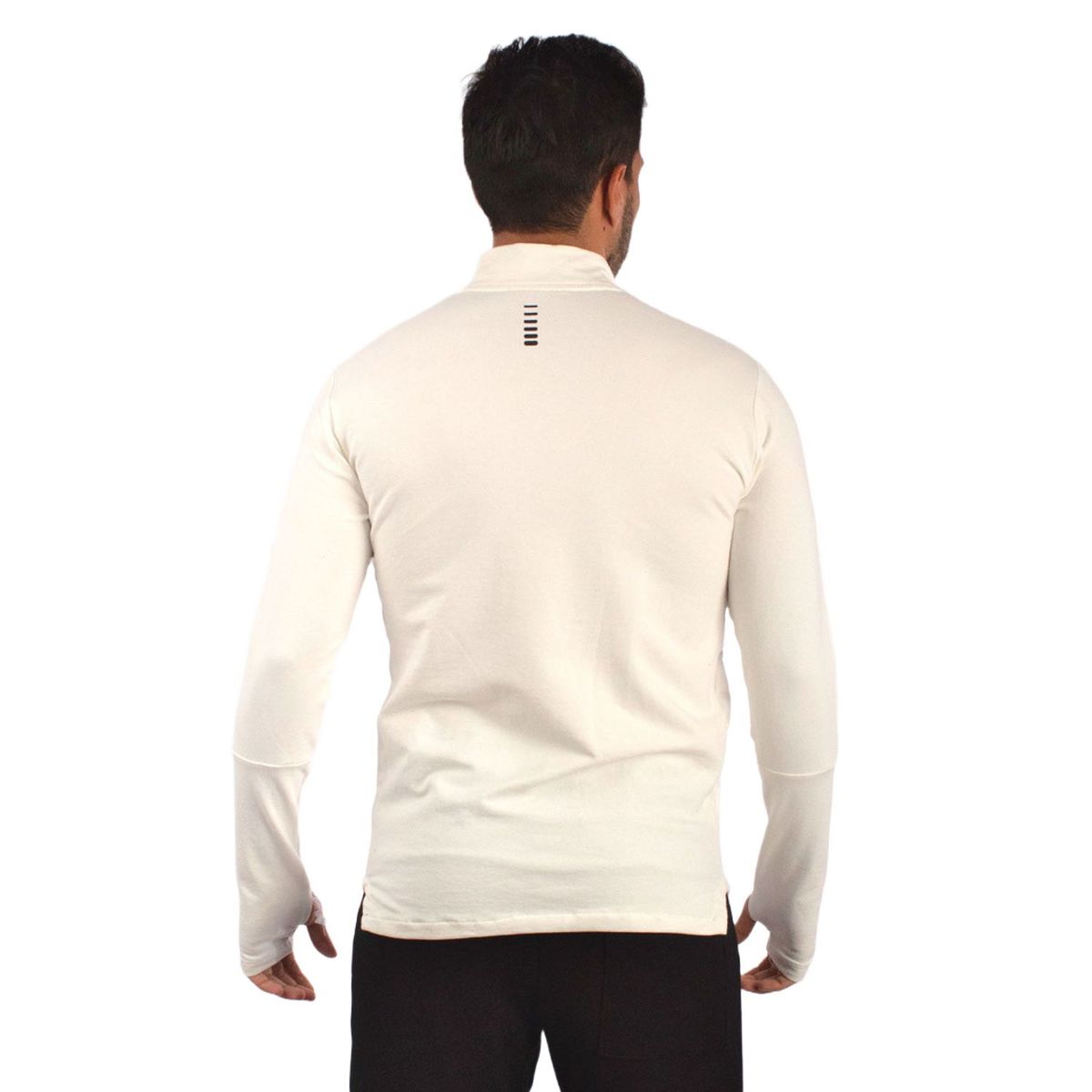 M MUSCLE MUSEUM - Polera Deportiva Slim Fit Color Blanco Hueso para Hombre