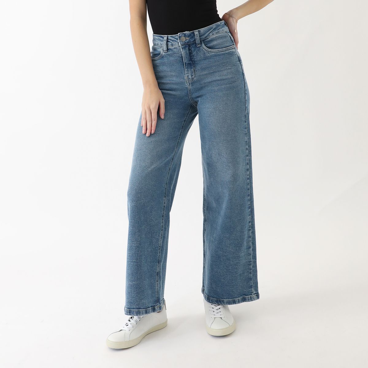 KAYRA POBLET - Jean Wide Leg Tiro Alto Mujer Kayra Poblet