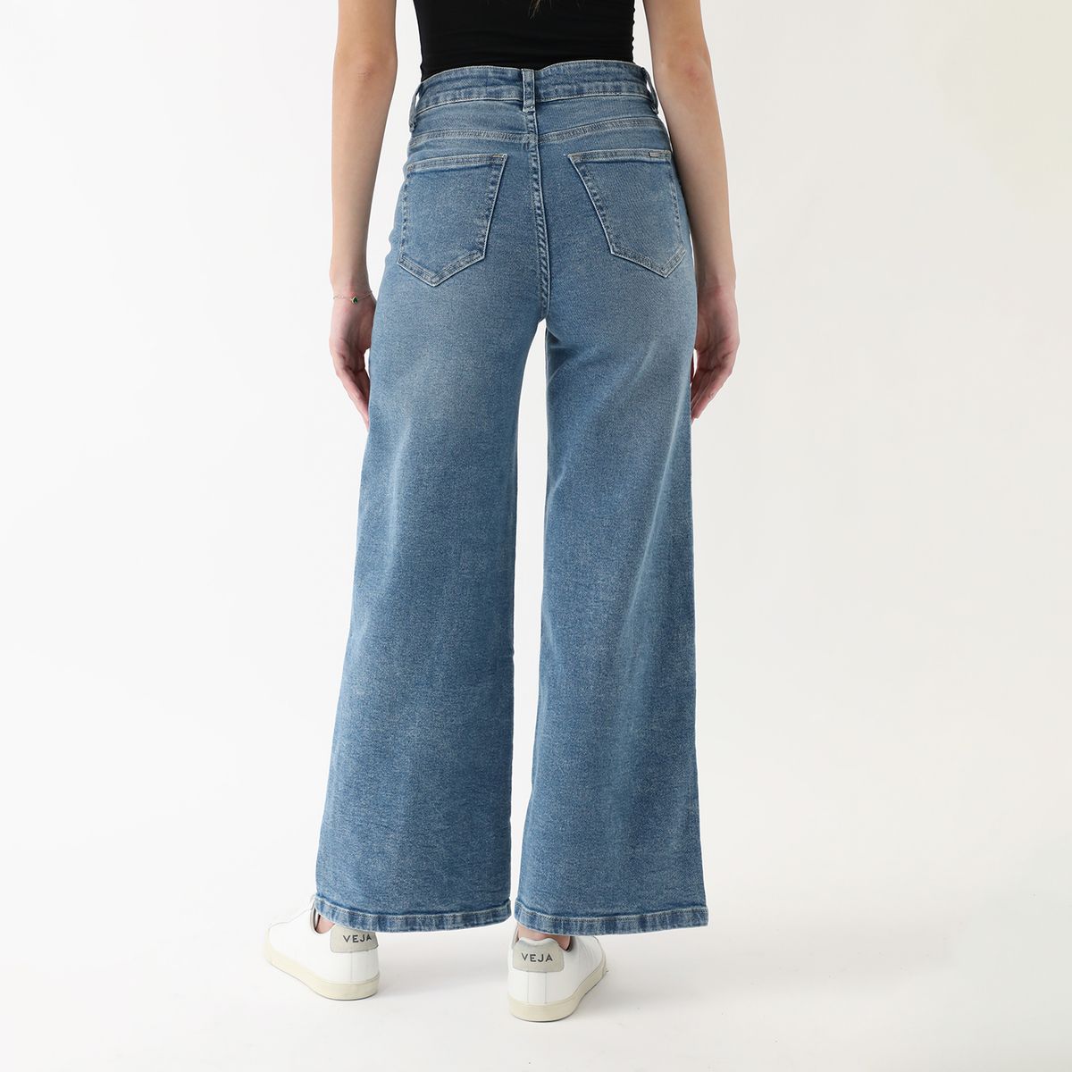 KAYRA POBLET - Jean Wide Leg Tiro Alto Mujer Kayra Poblet