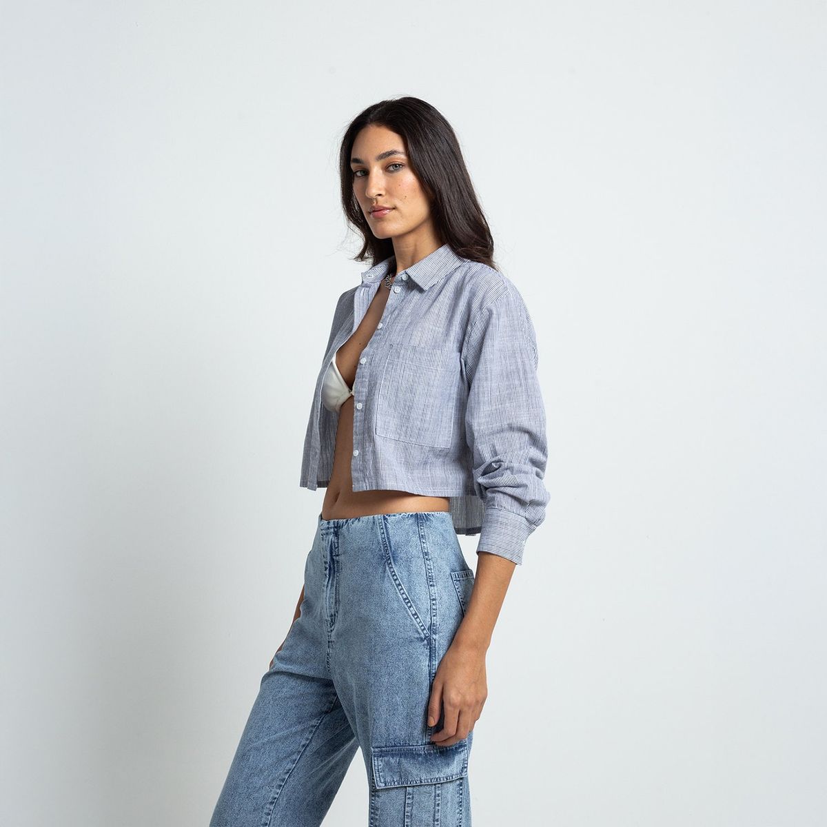 NAF NAF - Blusa Manga Larga 100% Algodón Mujer Naf Naf