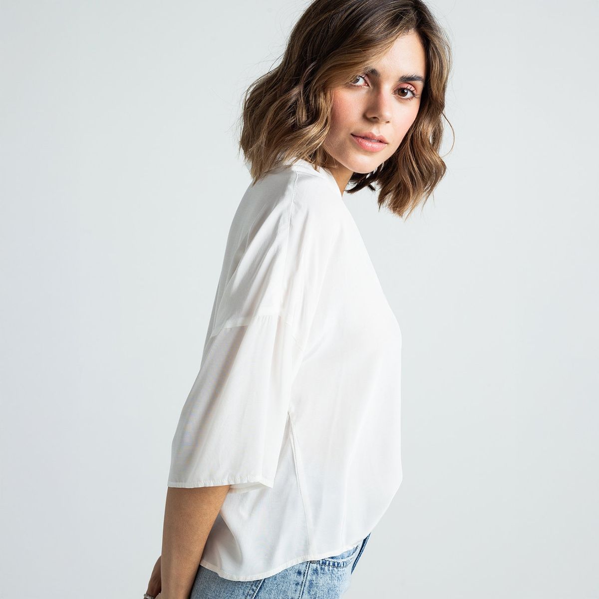 NAF NAF - Blusa Manga 3/4 Mujer Naf Naf