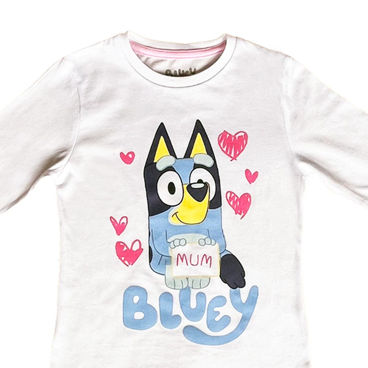 BLUEY - Polera Ml Niña Hearts Bluey