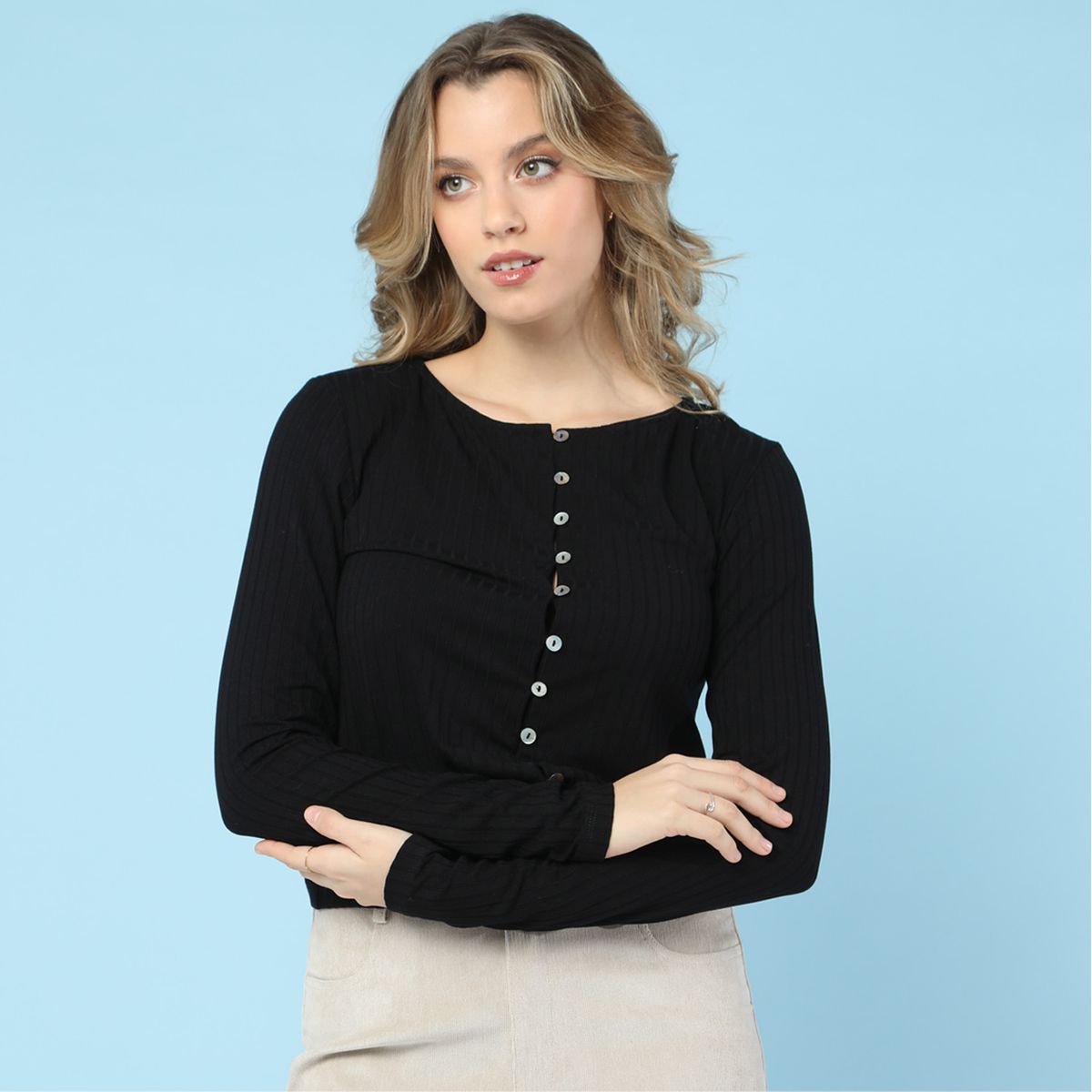 SYBILLA - Polo Manga Larga Mujer Sybilla