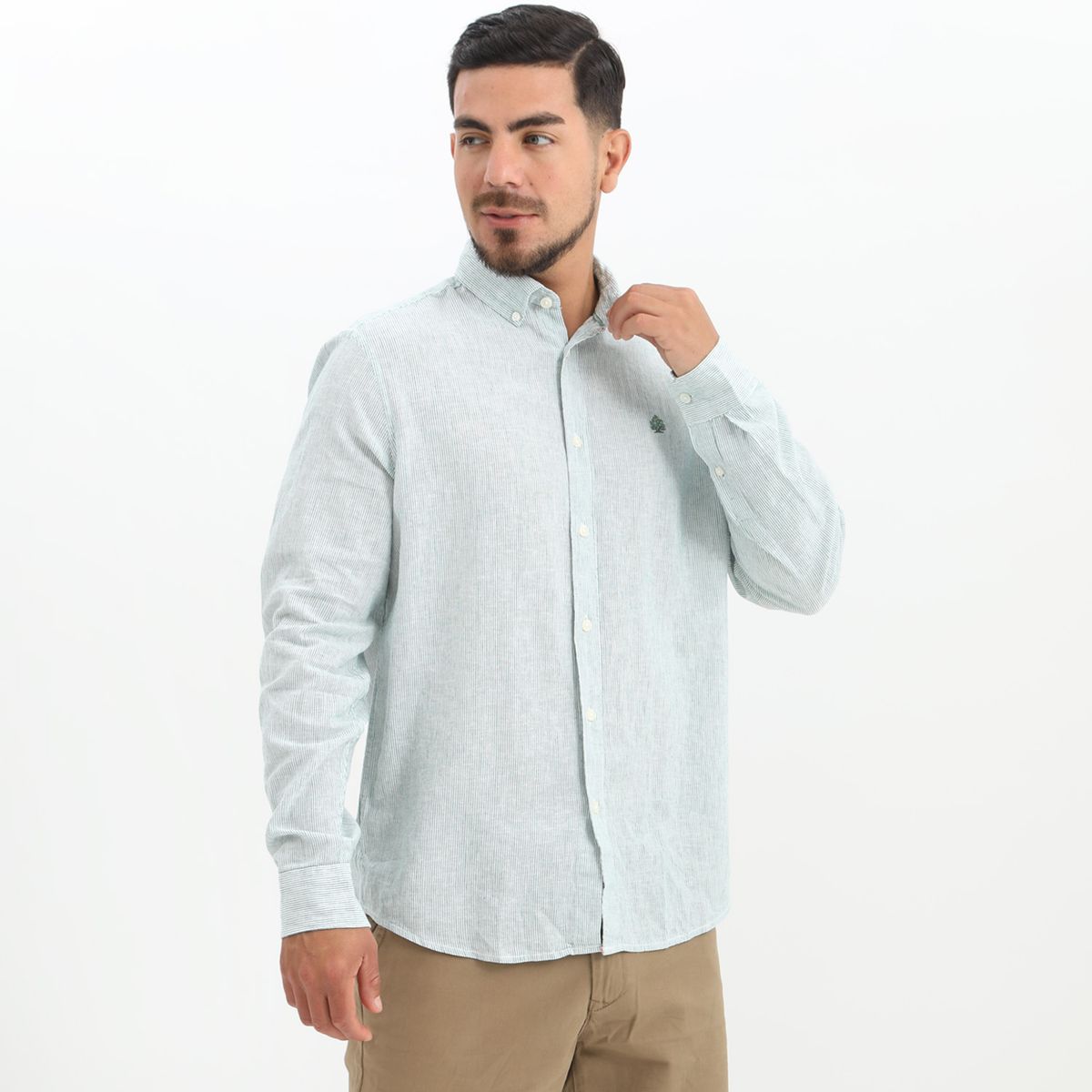 SPRINGFIELD - Camisa Manga Larga Lino Hombre Springfield