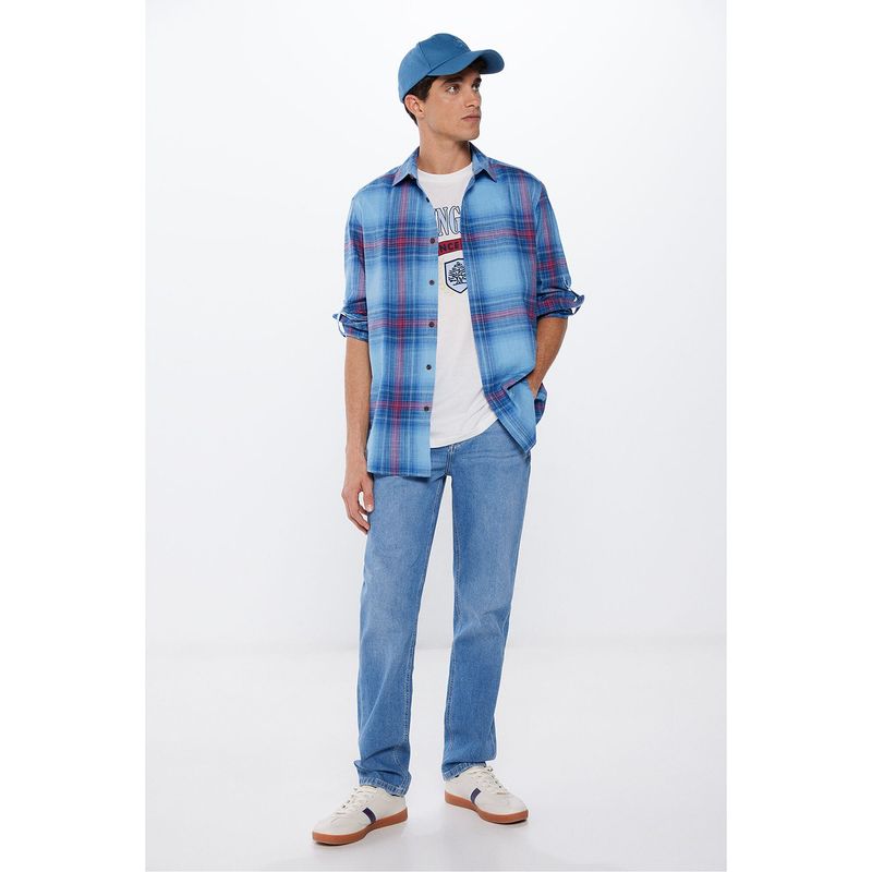 SPRINGFIELD - Camisa Manga Larga 100% Algodón Hombre Springfield