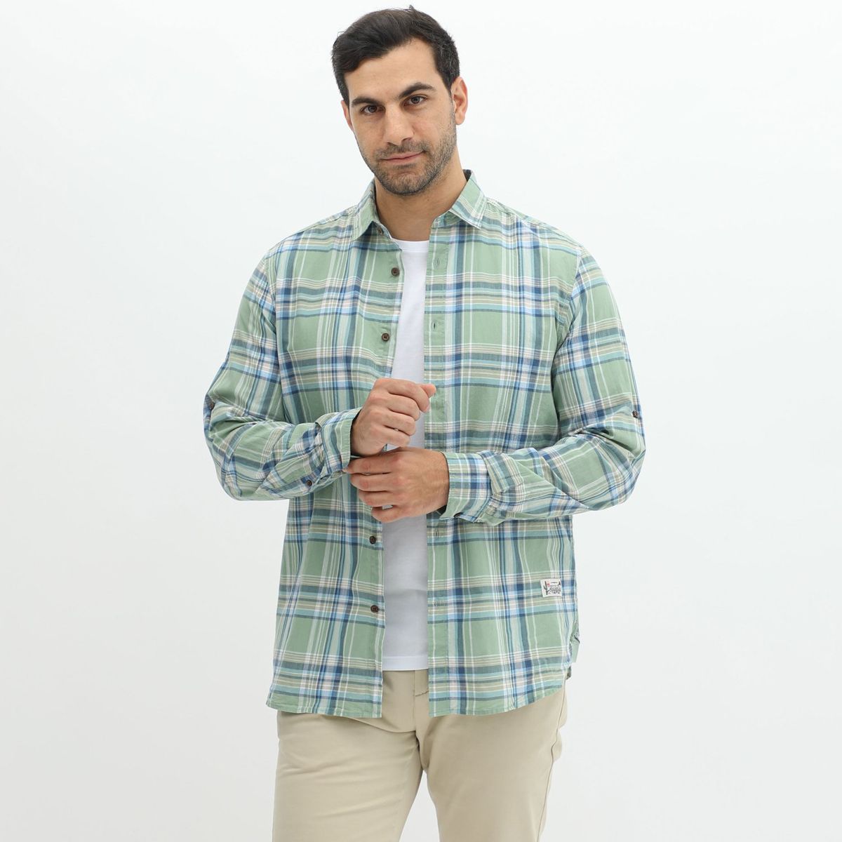 SPRINGFIELD - Camisa Manga Larga 100% Algodón Hombre Springfield
