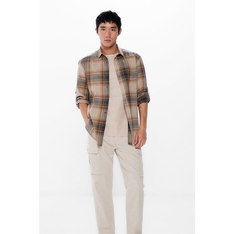 SPRINGFIELD - Camisa Manga Larga 100% Algodón Hombre Springfield